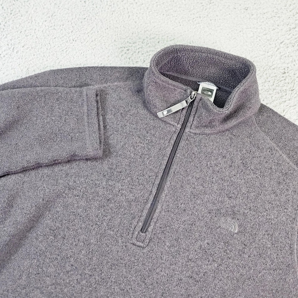 The North Face Pullover Mens XL Gray Fleece 1/4 Zip Long Sleeve Thermal Top